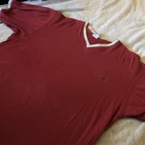Red Columbia V-Neck